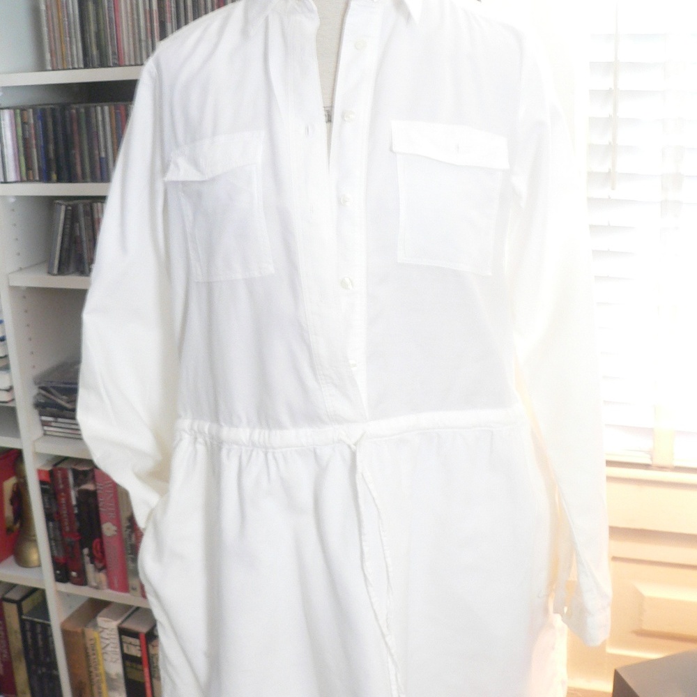 GAP DRAWSTRING SHIRT DRESS - S - NWOT